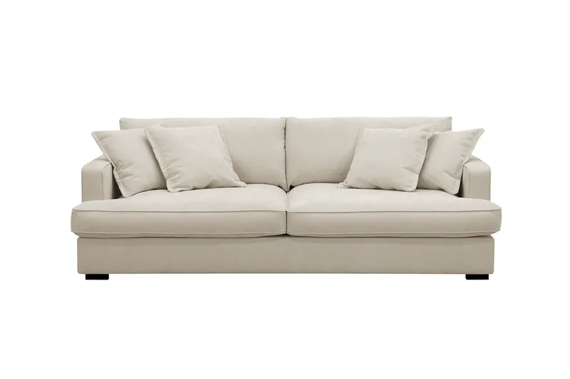Rossita Lyx 2,5-personers Ekstra dyb Sofa i Stof - Beige - Møbler - Sofaer - 3 personers sofa