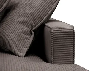 Rossita Lyx 2,5-personers ekstra dyb sofa i fløjl - Taupe - Møbler - Sofaer - 3 personers sofa