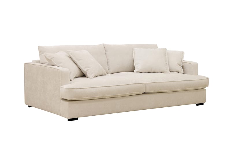 Rossita Lyx 2,5-personers ekstra dyb sofa i chenille - Beige - Møbler - Sofaer - 3 personers sofa