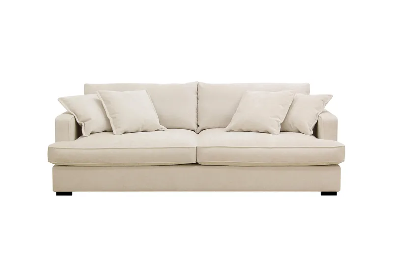 Rossita Lyx 2,5-personers ekstra dyb sofa i chenille - Beige - Møbler - Sofaer - 3 personers sofa