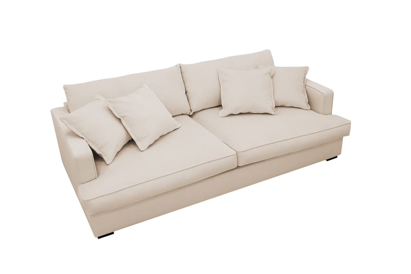 Rossita Lyx 2,5-personers ekstra dyb sofa i fløjl - Beige - Møbler - Sofaer - 3 personers sofa