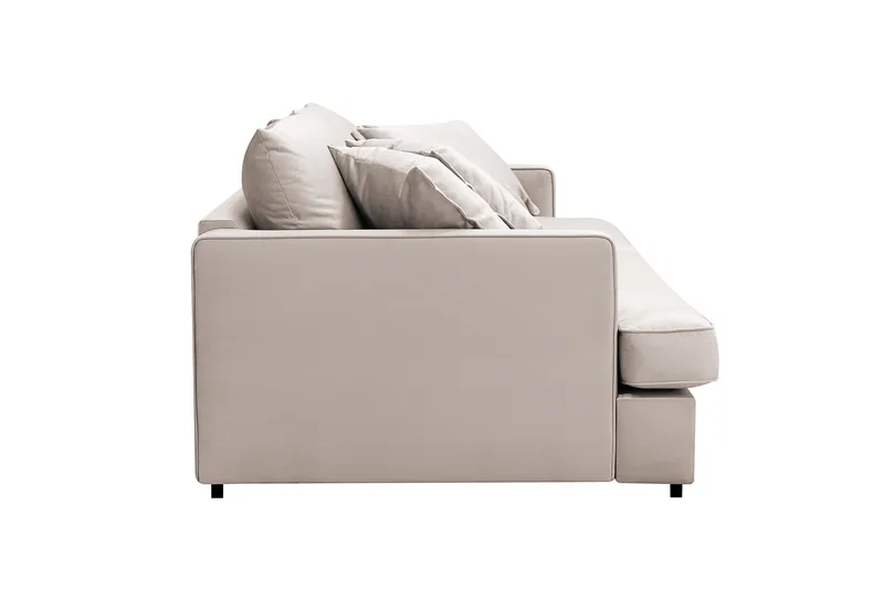 Rossita Lyx 2,5-personers ekstra dyb sofa i velour - Beige - Møbler - Sofaer - Velour sofaer