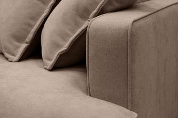 Rossita Lyx 2,5-personers ekstra dyb sofa i stof - Mørkebrun - Møbler - Sofaer - 3 personers sofa