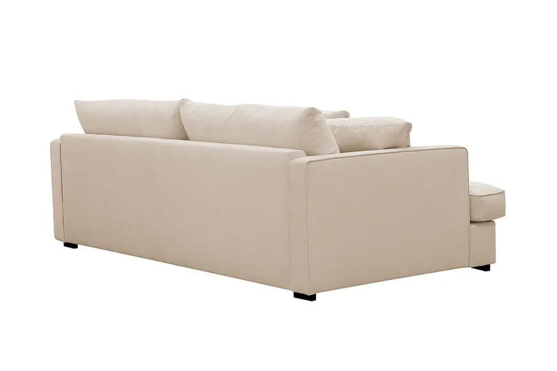 Rossita Lyx 2,5-personers ekstra dyb sofa i fløjl - Beige - Møbler - Sofaer - 3 personers sofa