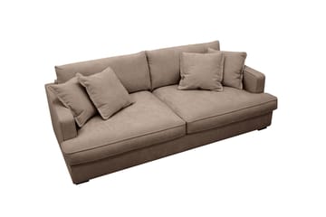 Rossita Lyx 2,5-personers ekstra dyb sofa i stof - Mørkebrun - Møbler - Sofaer - 3 personers sofa