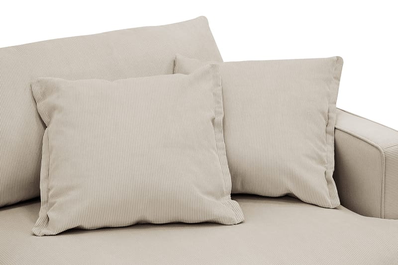 Rossita Lyx 2,5-personers ekstra dyb sofa i fløjl - Creme - Møbler - Sofaer - 3 personers sofa