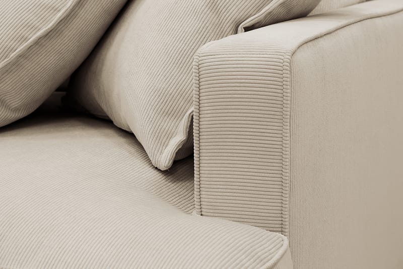 Rossita Lyx 2,5-personers ekstra dyb sofa i fløjl - Creme - Møbler - Sofaer - 3 personers sofa