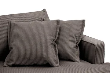 Rossita Lyx 2,5-personers ekstra dyb sofa i fløjl - Taupe - Møbler - Sofaer - 3 personers sofa