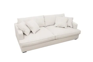 Rossita Lyx 2,5-personers ekstra dyb sofa i fløjl - Offwhite - Møbler - Sofaer - 3 personers sofa