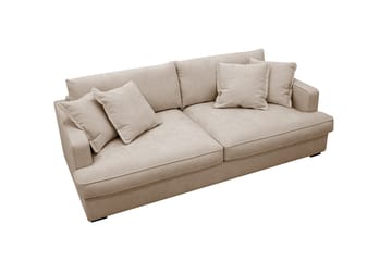 Rossita Lyx 2,5-personers ekstra dyb sofa i stof - Lysebrun - Møbler - Sofaer - 3 personers sofa