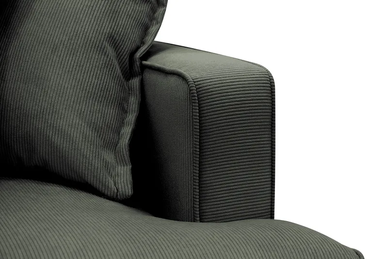 Rossita Lyx 3,5-personers Ekstra Dyb Sofa i Jernbanefløjl - Mørkegrøn - Møbler - Sofaer - 4 personers sofa