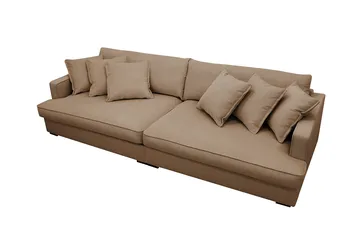 Rossita Lyx 3,5-personers Ekstra Dyb Sofa i Jernbanefløjl - Brun - Møbler - Sofaer - 4 personers sofa