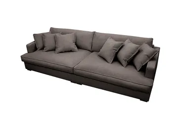 Rossita Lyx 3,5-personers Ekstra Dyb Sofa i Jernbanefløjl - Taupe - Møbler - Sofaer - 4 personers sofa