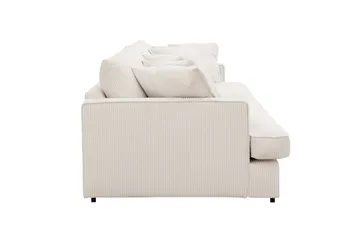 Rossita Lyx 3,5-personers Ekstra Dyb Sofa i Jernbanefløjl - Offwhite - Møbler - Sofaer - 4 personers sofa