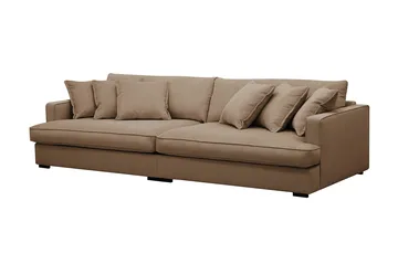Rossita Lyx 3,5-personers Ekstra Dyb Sofa i Jernbanefløjl - Brun - Møbler - Sofaer - 4 personers sofa