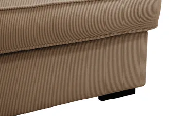 Rossita Lyx 3,5-personers Ekstra Dyb Sofa i Jernbanefløjl - Brun - Møbler - Sofaer - 4 personers sofa