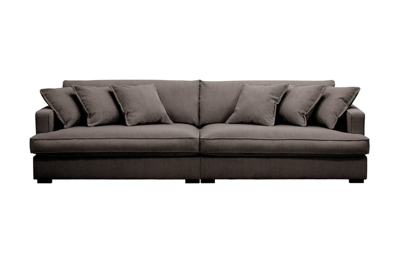 Rossita Lyx 3,5-personers Ekstra Dyb Sofa i Jernbanefløjl, Mørkegrå