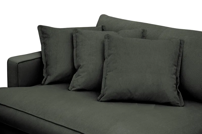 Rossita Lyx 3,5-personers Ekstra Dyb Sofa i Jernbanefløjl - Mørkegrøn - Møbler - Sofaer - 4 personers sofa