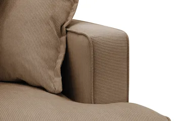 Rossita Lyx 3,5-personers Ekstra Dyb Sofa i Jernbanefløjl - Brun - Møbler - Sofaer - 4 personers sofa