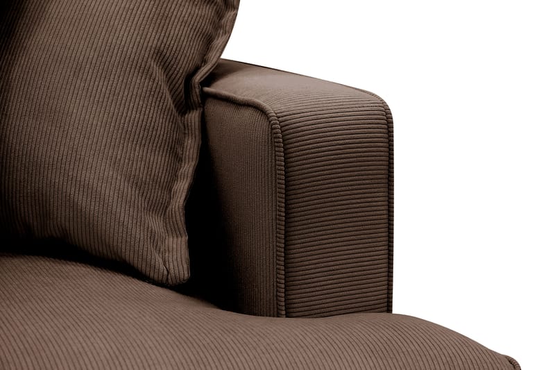 Rossita Lyx 3,5-personers Ekstra Dyb Sofa i Jernbanefløjl - Brun - Møbler - Sofaer - 4 personers sofa