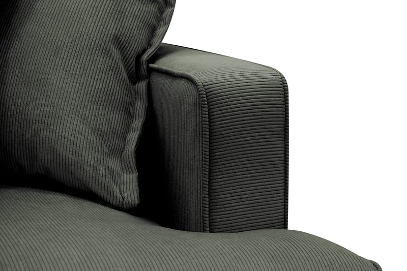 Rossita Lyx 3,5-personers Ekstra Dyb Sofa i Jernbanefløjl - Mørkegrøn - Møbler - Sofaer - 4 personers sofa