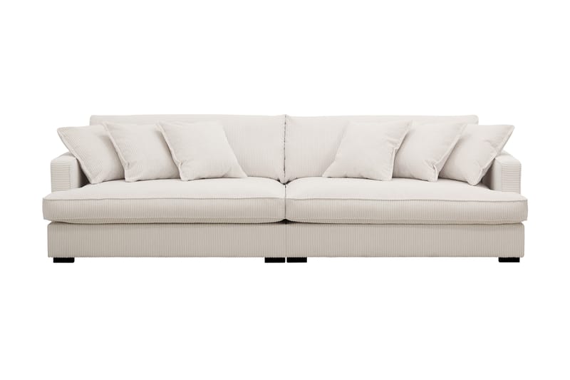 Rossita Lyx 3,5-personers Ekstra Dyb Sofa i Jernbanefløjl - Offwhite - Møbler - Sofaer - 4 personers sofa