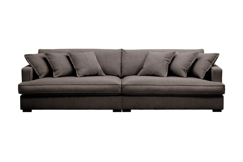 Rossita Lyx 3,5-personers Ekstra Dyb Sofa i Jernbanefløjl - Mørkegrå - Møbler - Sofaer - 4 personers sofa