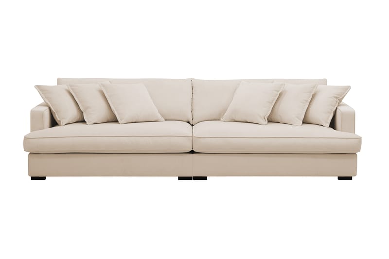 Rossita Lyx 3,5-personers Ekstra Dyb Sofa i Jernbanefløjl, Beige