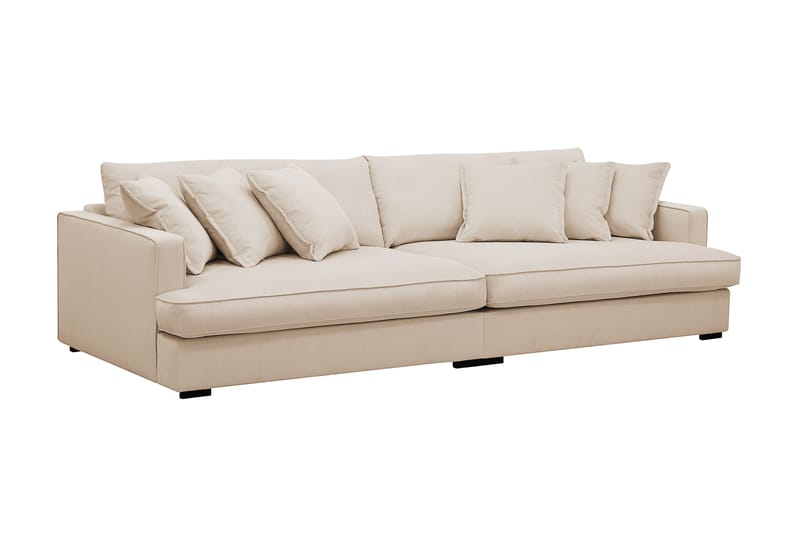 Rossita Lyx 3,5-personers Ekstra Dyb Sofa i Jernbanefløjl - Beige - Møbler - Sofaer - 4 personers sofa