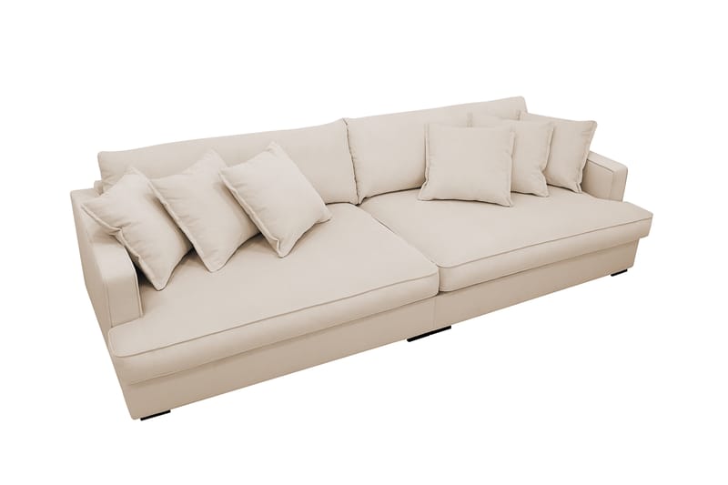 Rossita Lyx 3,5-personers Ekstra Dyb Sofa i Jernbanefløjl - Beige - Møbler - Sofaer - 4 personers sofa