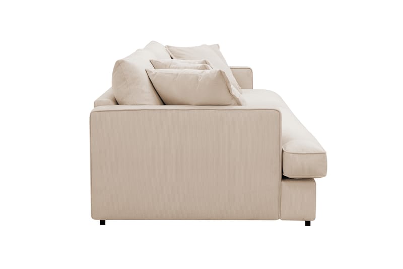 Rossita Lyx 3,5-personers Ekstra Dyb Sofa i Jernbanefløjl - Beige - Møbler - Sofaer - 4 personers sofa