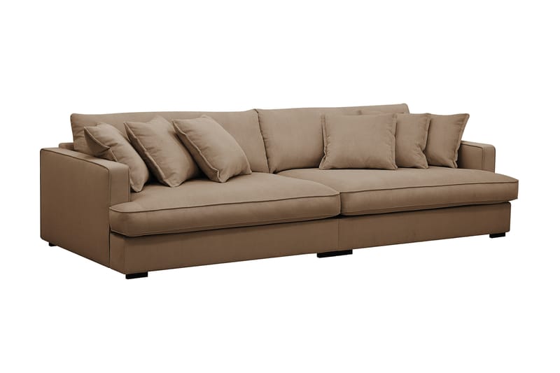 Rossita Lyx 3,5-personers Ekstra Dyb Sofa i Jernbanefløjl - Brun - Møbler - Sofaer - 4 personers sofa