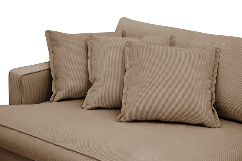 Rossita Lyx 3,5-personers Ekstra Dyb Sofa i Jernbanefløjl - Brun - Møbler - Sofaer - 4 personers sofa