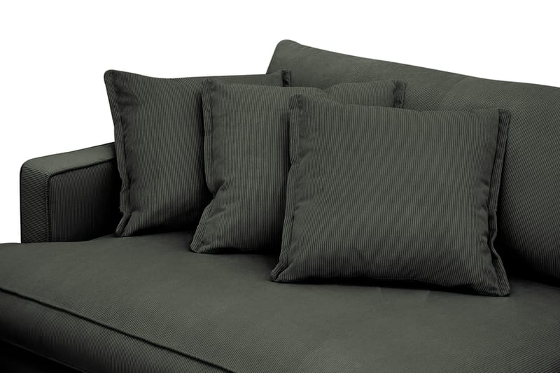 Rossita Lyx 3,5-personers Ekstra Dyb Sofa i Jernbanefløjl - Mørkegrøn - Møbler - Sofaer - 4 personers sofa