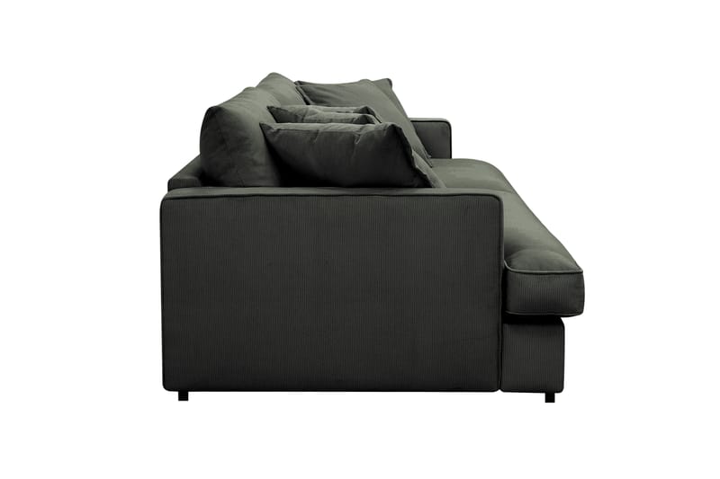 Rossita Lyx 3,5-personers Ekstra Dyb Sofa i Jernbanefløjl - Mørkegrøn - Møbler - Sofaer - 4 personers sofa