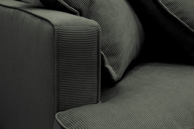 Rossita Lyx 3,5-personers Ekstra Dyb Sofa i Jernbanefløjl - Mørkegrøn - Møbler - Sofaer - 4 personers sofa