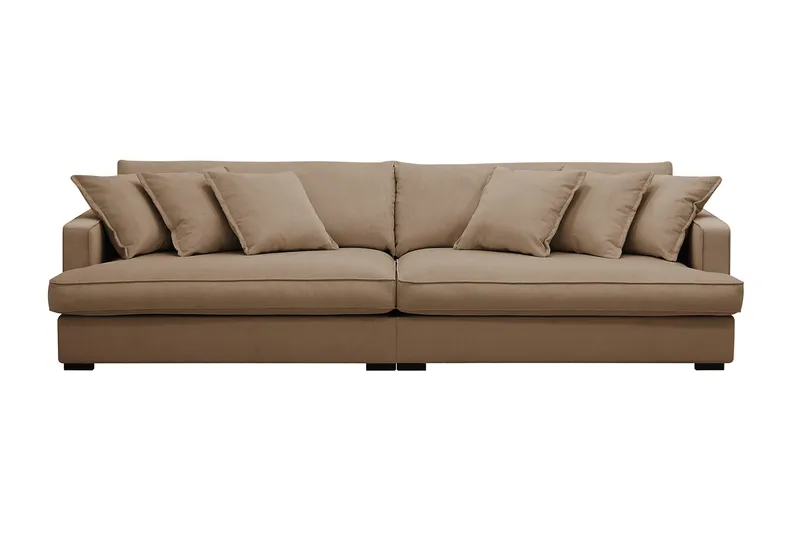 Rossita Lyx 3,5-personers Ekstra Dyb Sofa i Jernbanefløjl - Brun - Møbler - Sofaer - 4 personers sofa