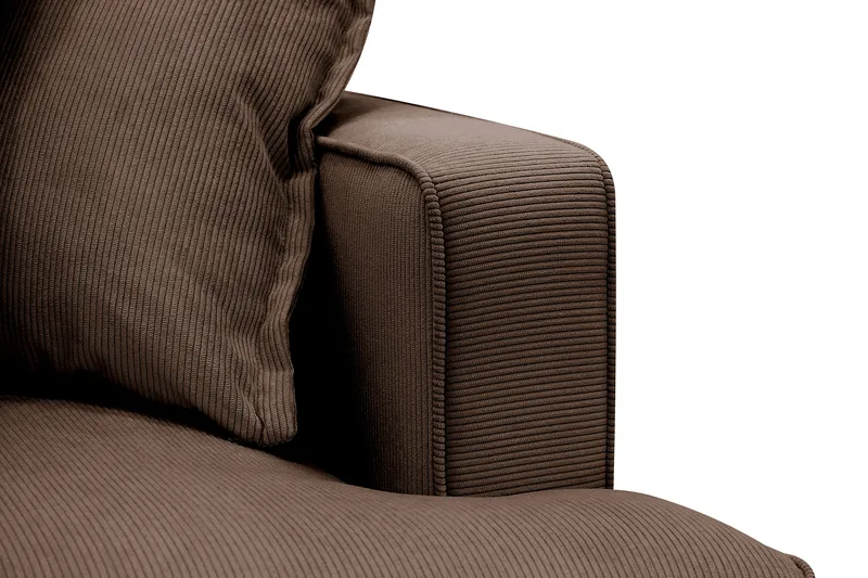 Rossita Lyx 3,5-personers Ekstra Dyb Sofa i Jernbanefløjl - Brun - Møbler - Sofaer - 4 personers sofa