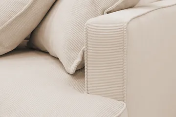 Rossita Lyx 3,5-personers Ekstra Dyb Sofa i Jernbanefløjl - Beige - Møbler - Sofaer - 4 personers sofa
