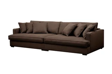 Rossita Lyx 3,5-personers Ekstra Dyb Sofa i Jernbanefløjl - Brun - Møbler - Sofaer - 4 personers sofa