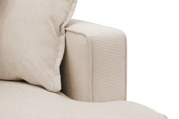 Rossita Lyx 3,5-personers Ekstra Dyb Sofa i Jernbanefløjl - Beige - Møbler - Sofaer - 4 personers sofa