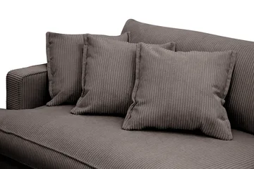 Rossita Lyx 3,5-personers Ekstra Dyb Sofa i Jernbanefløjl - Taupe - Møbler - Sofaer - 4 personers sofa