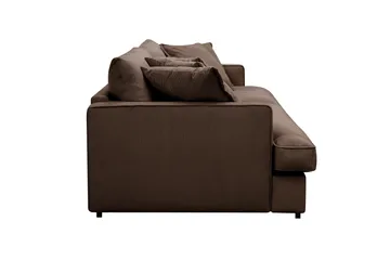 Rossita Lyx 3,5-personers Ekstra Dyb Sofa i Jernbanefløjl - Brun - Møbler - Sofaer - 4 personers sofa
