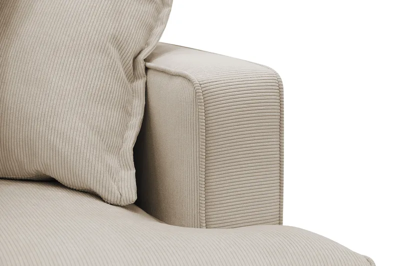 Rossita Lyx 3,5-personers Ekstra Dyb Sofa i Jernbanefløjl - Greige - Møbler - Sofaer - 4 personers sofa