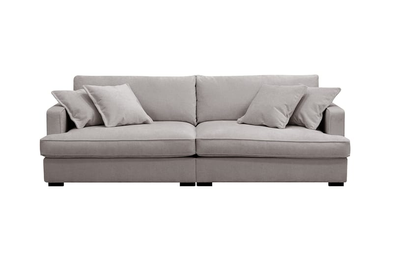 Rossita Lyx 3-personers ekstra dyb sofa i chenille - Grå/Brun - Møbler - Sofaer - 3 personers sofa
