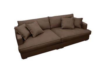 Rossita Lyx 3-personers ekstra dyb sofa i fløjl - Mørkebrun - Møbler - Sofaer - 3 personers sofa