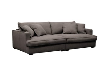 Rossita Lyx 3-personers ekstra dyb sofa i fløjl - Taupe - Møbler - Sofaer - 3 personers sofa