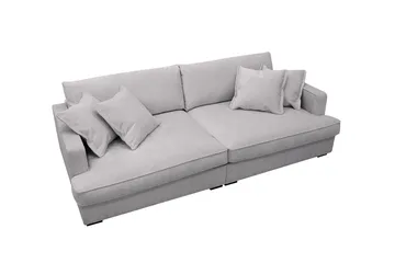 Rossita Lyx 3-personers ekstra dyb sofa i chenille - Trenza 03, Grå Chenille - Møbler - Sofaer - 3 personers sofa