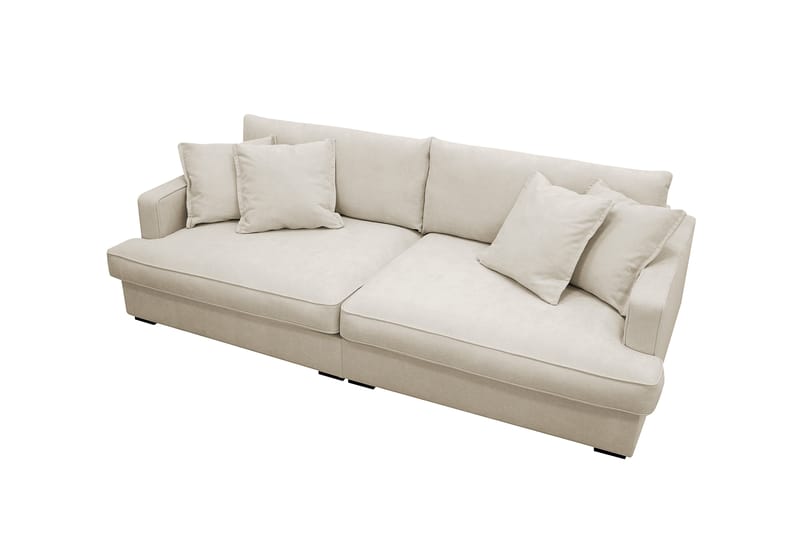 Rossita Lyx 3-personers Ekstra dyb Sofa i Stof - Beige - Møbler - Sofaer - 3 personers sofa