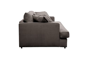 Rossita Lyx 3-personers ekstra dyb sofa i fløjl - Taupe - Møbler - Sofaer - 3 personers sofa